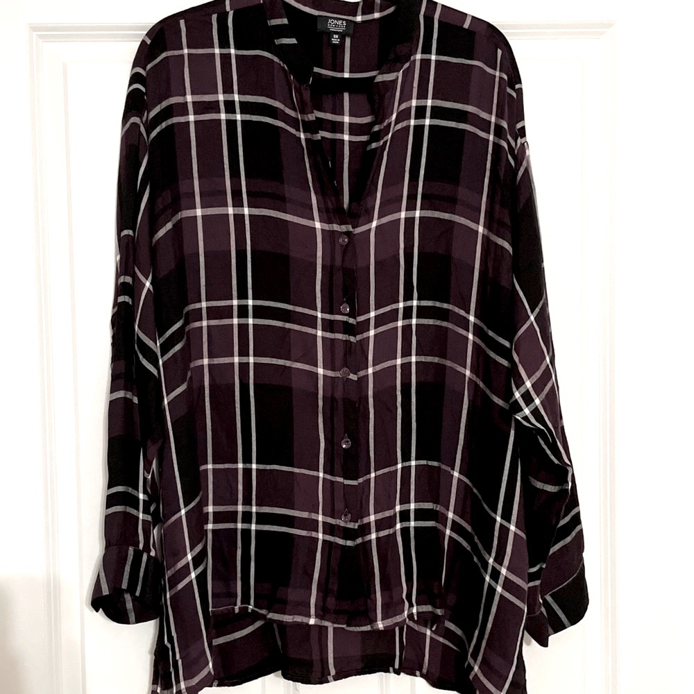 Jones New York Signature | Plaid Button Down Shirt